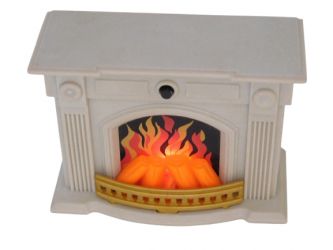 Kamin beleuchtet